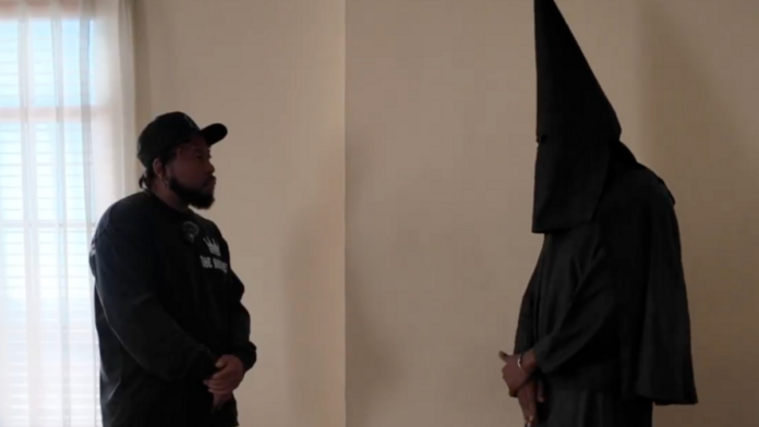 Kanye in KKK outfit