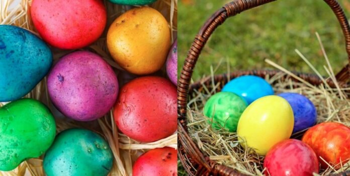 Colored Marshmallows and Potatoes Easter