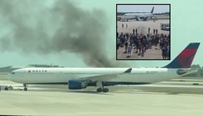Delta Flight Catches Fire.